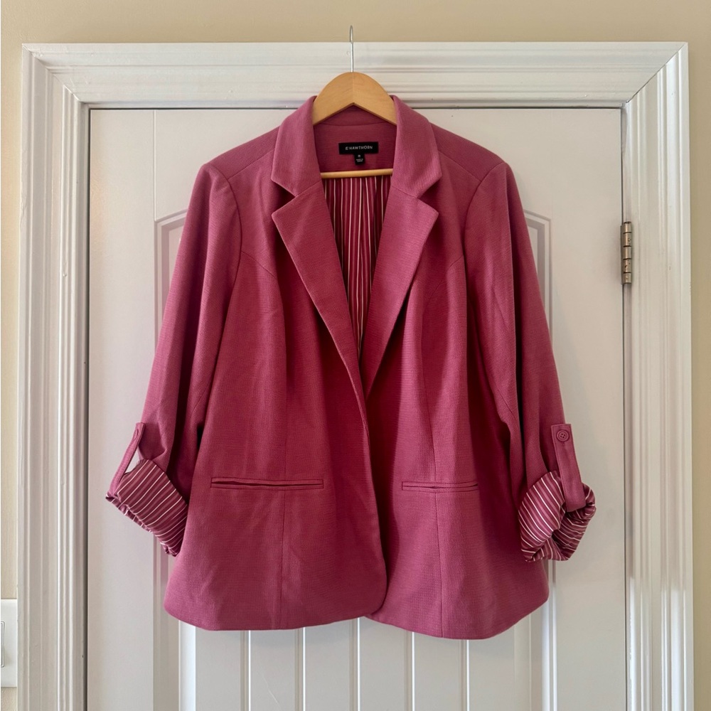 41 Hawthorn Rose Pink Blazer Jacket 3X | Stitch Fix Tailored Chic